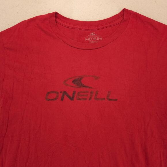 ONeill Casual Crew Neck Short Sleeve Graphic T Shirt Mens Size Medium M Red - Picture 1 of 9